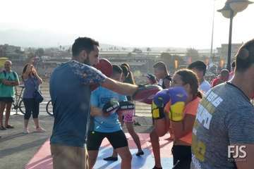 Exhibición del Club Kick Boxing en el muelle de Melenara (Foto Francisco Javier Santana)